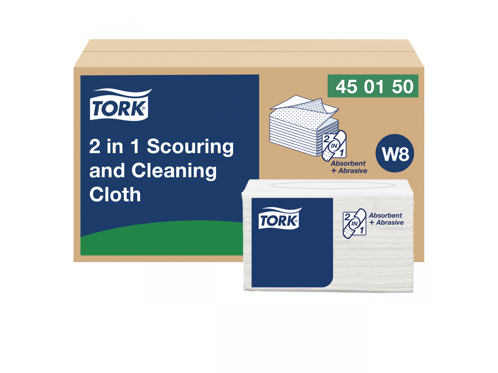 Ściereczki do szorowania Tork 450150 2w1 Opak. 45 listków